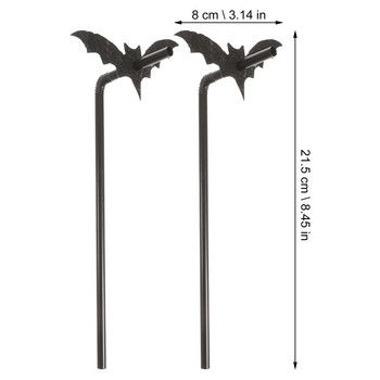 50 комплекта Black Bat парти сламки Творчески сламки парти консумативи Пластмасова сламка за пиене