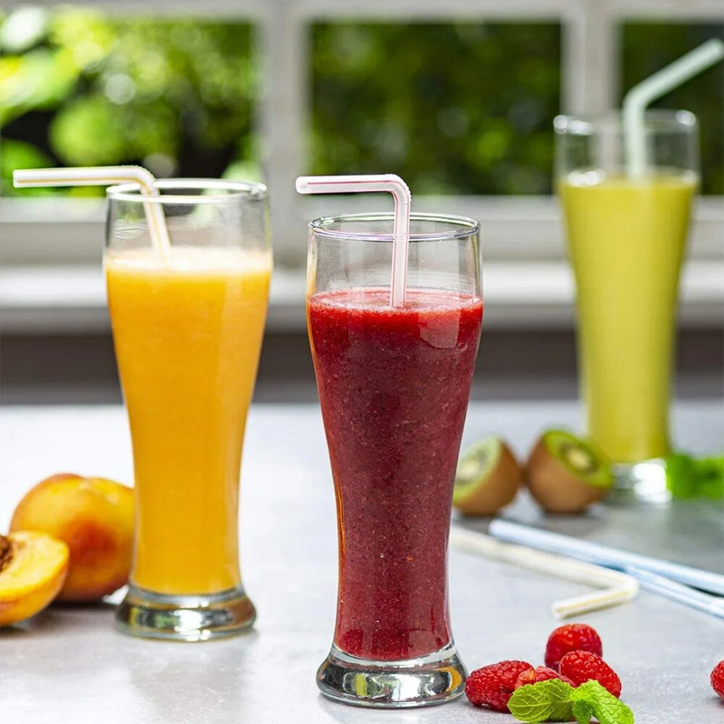 100 τμχ Πλαστικά καλαμάκια πόσιμου Πολύχρωμο καλαμάκι μιας χρήσης για κουζινικά μπαρ Γάμος Γενέθλια Ποτό Αξεσουάρ