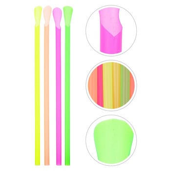 Straws Spoon Snow Plastic Cone Straw Scoop Κώνοι Smoothie μιας χρήσης Προμήθειες πόσιμου για επαναχρησιμοποιούμενα κύπελλα Bombilla