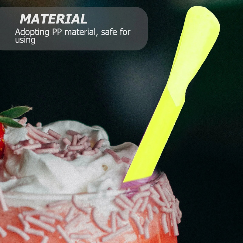 Šiaudeliai Šaukštas sniego plastikinis kūgis Šiaudų samtelis Vienkartiniai Pochlebcas Kūgiai Geriamųjų reikmenų daugkartiniams puodeliams Bombilla