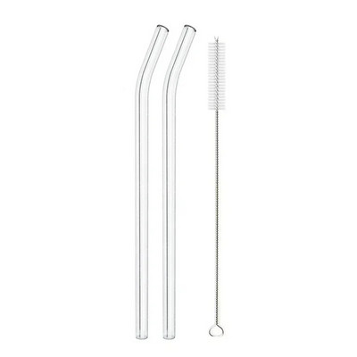 200*8 mm prozirne staklene slamke za smoothieje, koktele, slamke za piće, zdrave ekološki prihvatljive slamke za višekratnu upotrebu, pribor za piće