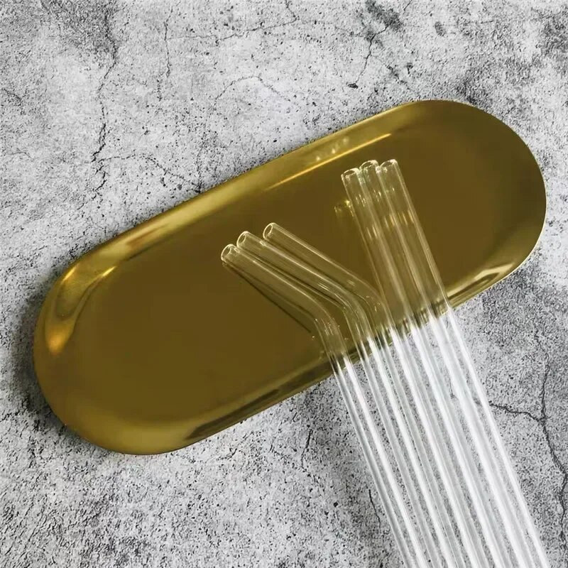 200*8 mm prozirne staklene slamke za smoothieje, koktele, slamke za piće, zdrave ekološki prihvatljive slamke za višekratnu upotrebu, pribor za piće