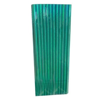 25Pcs Gradient- Color Pearlescent- Film Rainbow Suction Tube Degradable Environmental Protection Iridescent- Paper Straw E65B