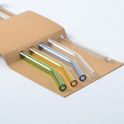 Värviline korduvkasutatavate klaaskõrte komplekt mahla / joogi / smuuti / shakemile jaoks, nõudepesumasinas ohutu ja purunemiskindel.