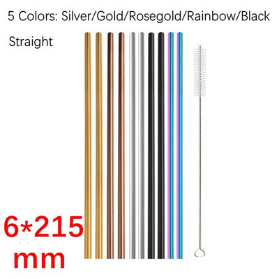 Dideli, platūs daugkartinio naudojimo metaliniai kokteilių šiaudeliai, daugkartinio naudojimo, ekologiški 304 nerūdijančio plieno Boba burbuliukai, skirti baro gėrimo priedui