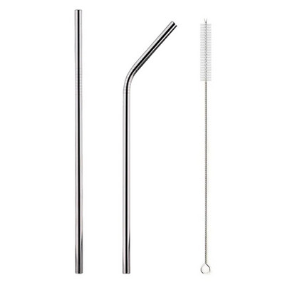 Rainbow värvi korduvkasutatavate metallist õlgede komplekt koos puhastusharjaga 304 roostevabast terasest joogikõrrest piimast jooginõud baari peotarvikuga