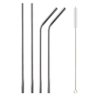 Rainbow värvi korduvkasutatavate metallist õlgede komplekt koos puhastusharjaga 304 roostevabast terasest joogikõrrest piimast jooginõud baari peotarvikuga