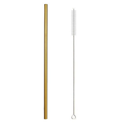 Rainbow värvi korduvkasutatavate metallist õlgede komplekt koos puhastusharjaga 304 roostevabast terasest joogikõrrest piimast jooginõud baari peotarvikuga