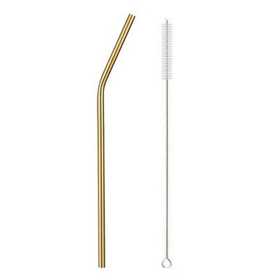 Rainbow värvi korduvkasutatavate metallist õlgede komplekt koos puhastusharjaga 304 roostevabast terasest joogikõrrest piimast jooginõud baari peotarvikuga