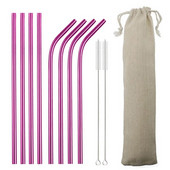 1/4/8tk Metallist kõrrekomplekt Korduvkasutatav kõrs 304 roostevabast terasest joogikõrs harjaga Keskkonnasõbralik roosa kõrs kruuside jaoks 20/30 untsi