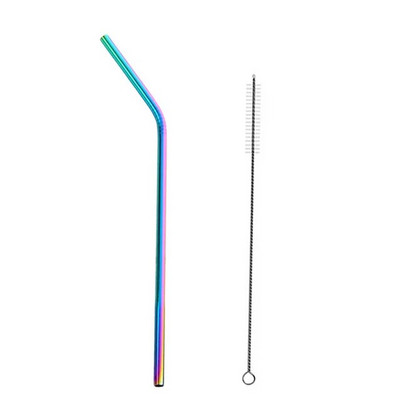 304 καλαμάκια από ανοξείδωτο ατσάλι, επαναχρησιμοποιήσιμα καλαμάκια για μπύρα, χυμό φρούτων, ποτό από ανοξείδωτο ατσάλι, μεταλλικά καλαμάκια + αξεσουάρ βούρτσας+τσάντας