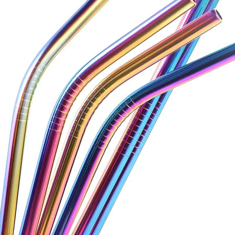 304 καλαμάκια από ανοξείδωτο ατσάλι, επαναχρησιμοποιήσιμα καλαμάκια για μπύρα, χυμό φρούτων, ποτό από ανοξείδωτο ατσάλι, μεταλλικά καλαμάκια + αξεσουάρ βούρτσας+τσάντας