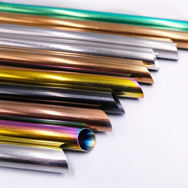 4 τμχ 304 καλαμάκι από ανοξείδωτο χάλυβα επαναχρησιμοποιήσιμα μεταλλικά καλαμάκια Σετ 12mm διάμετρο Bubble Tea Milkshake Drinking Boba Straw με 2 τεμ.