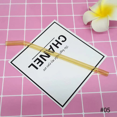 Daugkartinio naudojimo skaidraus stiklo šiaudeliai Ekologiški karščiui atsparūs didelio borosilikato geriamieji šiaudeliai, skirti sultims, pieno, kavos barų gėrimams