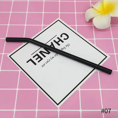 Daugkartinio naudojimo skaidraus stiklo šiaudeliai Ekologiški karščiui atsparūs didelio borosilikato geriamieji šiaudeliai, skirti sultims, pieno, kavos barų gėrimams