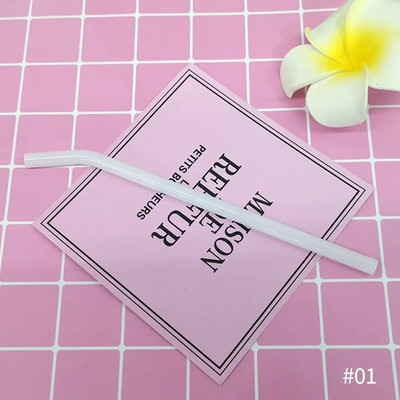 Daugkartinio naudojimo skaidraus stiklo šiaudeliai Ekologiški karščiui atsparūs didelio borosilikato geriamieji šiaudeliai, skirti sultims, pieno, kavos barų gėrimams