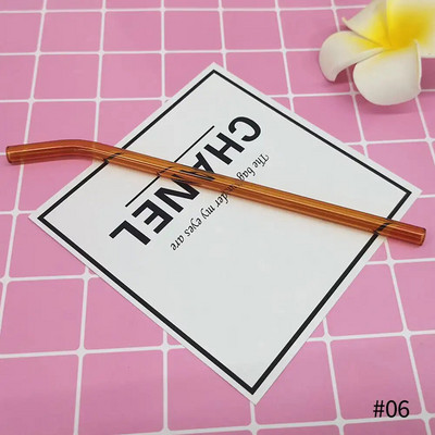 Daugkartinio naudojimo skaidraus stiklo šiaudeliai Ekologiški karščiui atsparūs didelio borosilikato geriamieji šiaudeliai, skirti sultims, pieno, kavos barų gėrimams