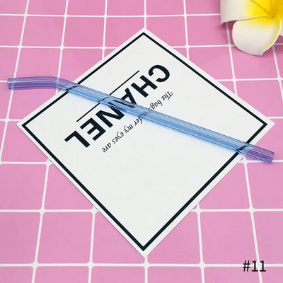 Daugkartinio naudojimo skaidraus stiklo šiaudeliai Ekologiški karščiui atsparūs didelio borosilikato geriamieji šiaudeliai, skirti sultims, pieno, kavos barų gėrimams