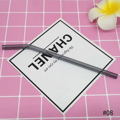 Daugkartinio naudojimo skaidraus stiklo šiaudeliai Ekologiški karščiui atsparūs didelio borosilikato geriamieji šiaudeliai, skirti sultims, pieno, kavos barų gėrimams