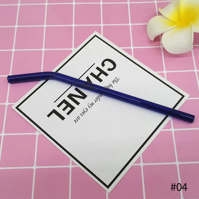 Daugkartinio naudojimo skaidraus stiklo šiaudeliai Ekologiški karščiui atsparūs didelio borosilikato geriamieji šiaudeliai, skirti sultims, pieno, kavos barų gėrimams