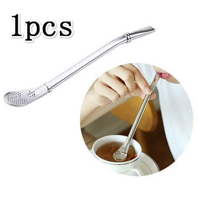 Best seller 1 τεμ. άχυρο πόσιμο από ανοξείδωτο ατσάλι Yerba Mate Straw Gourd Bombilla Κουτάλια επαναχρησιμοποιήσιμα Metal Pro Tools Bar Αξεσουάρ