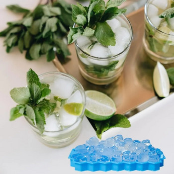 Creative 37 Cavity Honeycomb Ice Cube Maker Επαναχρησιμοποιήσιμοι Δίσκοι σιλικόνης Ice Cube Mold Καλούπι πάγου χωρίς BPA με αφαιρούμενα καπάκια