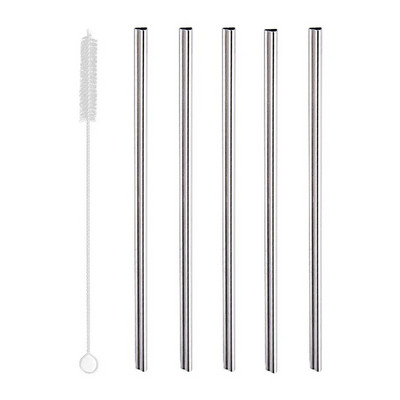 Σε σχήμα καρδιάς από ανοξείδωτο ατσάλι με άχυρο πόσιμο, επαναχρησιμοποιούμενο με καθαρότερη βούρτσα μεταλλικά καλαμάκια Πολύχρωμο αξεσουάρ για κοκτέιλ μπαρ χυμών