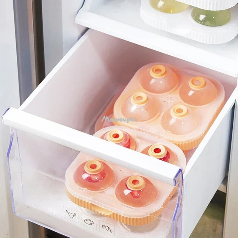 Silikono ledo kamuoliukų gaminimo aparatas didelis 6,5 cm 3D didelis apvalus rutulys aukšti kamuoliukai ledo formos kubo formos padėklas viskio kokteilių baro įrankiams