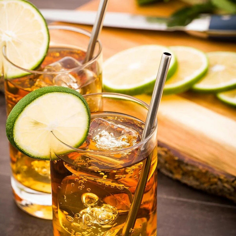 13/16 cm trumpi 304 nerūdijančio plieno šiaudeliai Metaliniai šiaudeliai Daugkartiniai gėrimo šiaudeliai kokteilių baro vakarėliui Ekologiški gėrimų indai