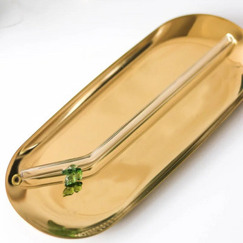 Издръжлива сламка за пиене Високо боросиликатни кухненски инструменти Модерна стъклена сламка сламка с пеперуда Аксесоари за чаша