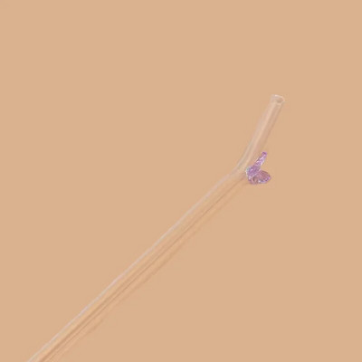 Ανθεκτικό άχυρο κατανάλωσης Εργαλεία κουζίνας με υψηλό βοριοπυριτικό μοντέρνο γυάλινο άχυρο με αξεσουάρ Butterfly Bar Cup