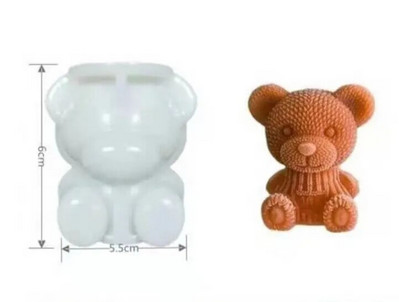 Väike karu jäätisevorm toidukvaliteediga silikoonist jääkast leibkonna multifilmi mudel kohv jääkile karu jäätisevorm