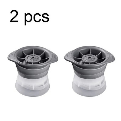 2 τμχ Μπαρ Ουίσκι Στρογγυλός Κατασκευαστής Κύβων Πάγου Σιλικόνη Μεγάλη Μπάλα Σφαιρική Μηχανή Καλουπιών για Κύβους Πάγου Γρήγορη Κατάψυξη Gadgets Κουζίνας