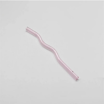 8X200mm opakovane použiteľná slamka na pitie z borosilikátového skla, 1 ks, vlnitá farebná slamka, barový nástroj, hrdzavý párty doplnok