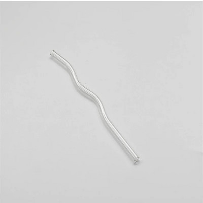 8X200mm opakovane použiteľná slamka na pitie z borosilikátového skla, 1 ks, vlnitá farebná slamka, barový nástroj, hrdzavý párty doplnok