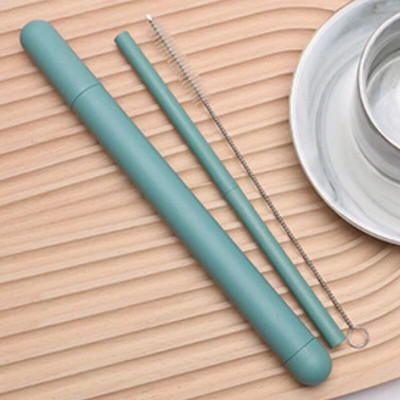 Daugkartinio naudojimo maistiniai silikoniniai šiaudeliai tiesūs gėrimo šiaudeliai su valymo šepetėlių rinkiniu, vakarėlio baro priedu