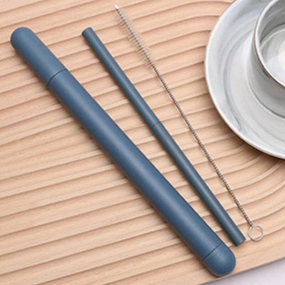 Daugkartinio naudojimo maistiniai silikoniniai šiaudeliai tiesūs gėrimo šiaudeliai su valymo šepetėlių rinkiniu, vakarėlio baro priedu