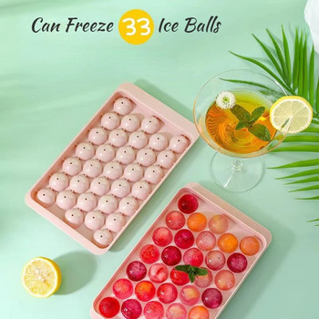 33 Ice Boll Hockey PP Форма Замразено топче за уиски Popsicle Кубчета лед Тава Кутия Lollipop Правене на подаръци Кухненски инструменти Аксесоари