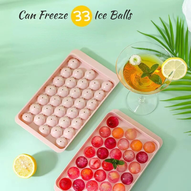 33 Ice Boll Hockey PP kalup Smrznuta kuglica viskija Popsicle Ice Cube Posuda Kutija Izrada lizalica Pokloni Kuhinjski alati Pribor