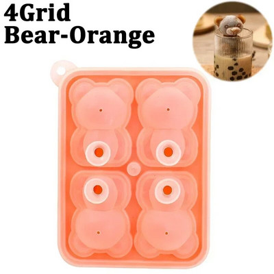 Φόρμα σιλικόνης Bear Shape Ice Cube Maker Φόρμα σοκολάτας για κέικ Καλούπι καραμέλας για ζύμη για καφέ Γάλα τσαγιού ουίσκι Φόρμα πάγου