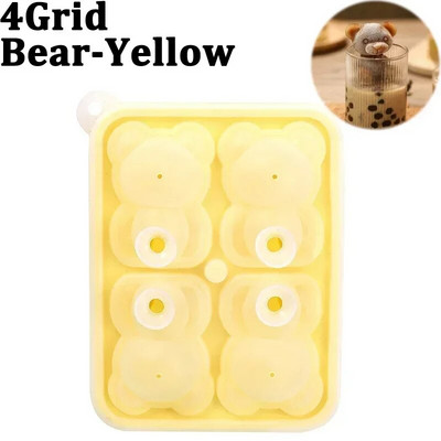 Φόρμα σιλικόνης Bear Shape Ice Cube Maker Φόρμα σοκολάτας για κέικ Καλούπι καραμέλας για ζύμη για καφέ Γάλα τσαγιού ουίσκι Φόρμα πάγου
