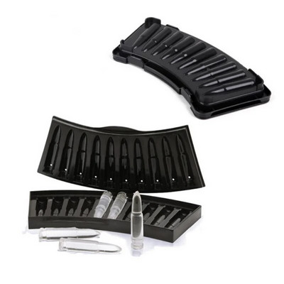 Pagrindinis pistoletas Bullet Skull ledo kubelių gaminimo mašina „pasidaryk pats“ Bullet ledo kubelių padėklas Šokolado formelių juostos priedai Viskio vyno ledų įrankis Naujas