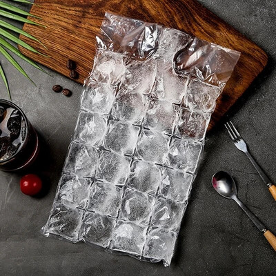 10 τμχ/συσκευασία φόρμα για παγάκια μίας χρήσης αυτοσφραγιζόμενη σακούλα παγοκύβων διαφανής DIY γρήγορη κατάψυξη πάγος σακούλα κουζινών