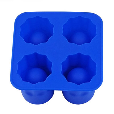 4 grotelių ledo puodelio formelės silikoninės ledo kubelių padėklai ledo formelės, stiklinės formos, ledo gaminimo aparatas vasaros gėrimui ledo kubelių formavimo forma