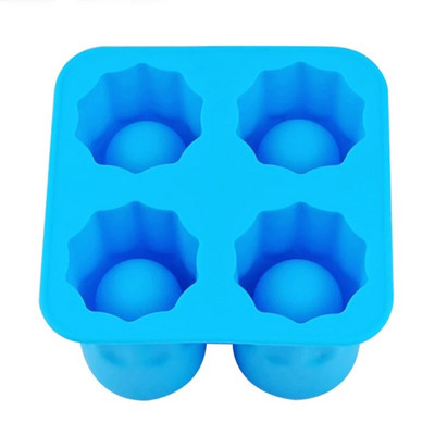 4 grotelių ledo puodelio formelės silikoninės ledo kubelių padėklai ledo formelės, stiklinės formos, ledo gaminimo aparatas vasaros gėrimui ledo kubelių formavimo forma