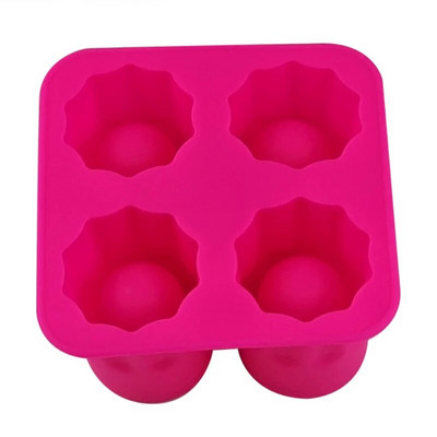 4 grotelių ledo puodelio formelės silikoninės ledo kubelių padėklai ledo formelės, stiklinės formos, ledo gaminimo aparatas vasaros gėrimui ledo kubelių formavimo forma