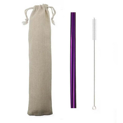 Daugkartinis geriamasis šiaudelis 304 nerūdijančio plieno šiaudelis, didelis 12 mm šiaudų metalinis šiaudelis, skirtas tapijokos perlams, pieno arbatai su švaresniu šepetėliu