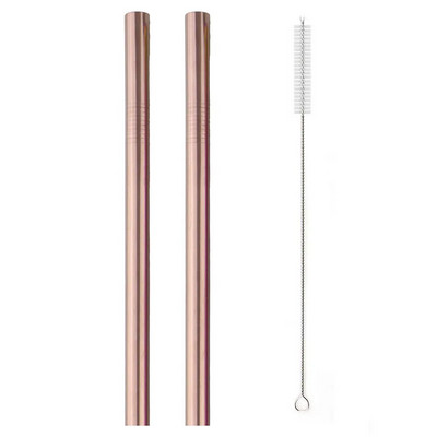 Daugkartinis geriamasis šiaudelis 304 nerūdijančio plieno šiaudelis, didelis 12 mm šiaudų metalinis šiaudelis, skirtas tapijokos perlams, pieno arbatai su švaresniu šepetėliu