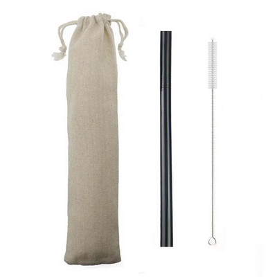 Daugkartinis geriamasis šiaudelis 304 nerūdijančio plieno šiaudelis, didelis 12 mm šiaudų metalinis šiaudelis, skirtas tapijokos perlams, pieno arbatai su švaresniu šepetėliu