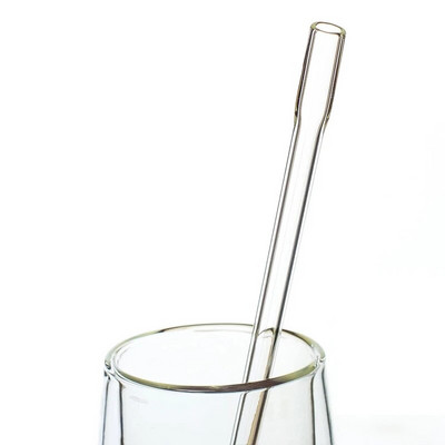 Επαναχρησιμοποιήσιμα γυάλινα καλαμάκια Πολύχρωμο άχυρο πόσιμου φιλικό προς το περιβάλλον Γυαλί Υψηλής Βοροπυριτικής Στράου Γυάλινο Σωληνάριο Μπομπονιέρες Bar Drinkware